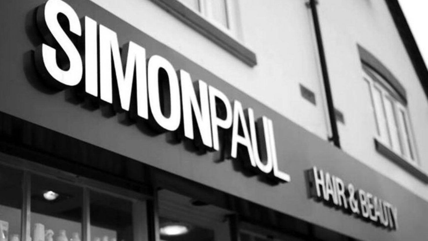Branded exterior signage at Simon Paul Hair Salon Knowle Solihull