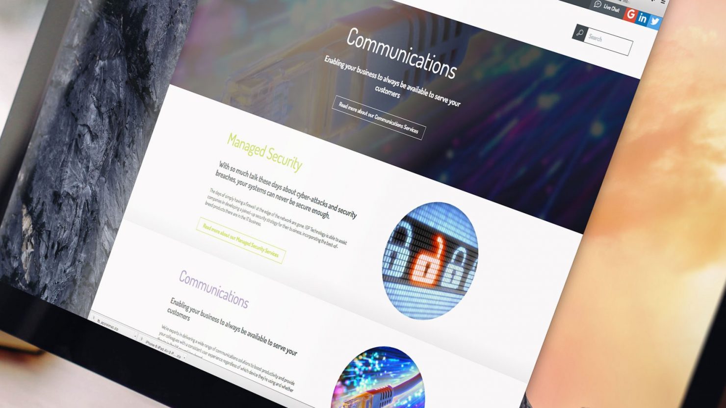 responsive web design and development on imac for IGP technology