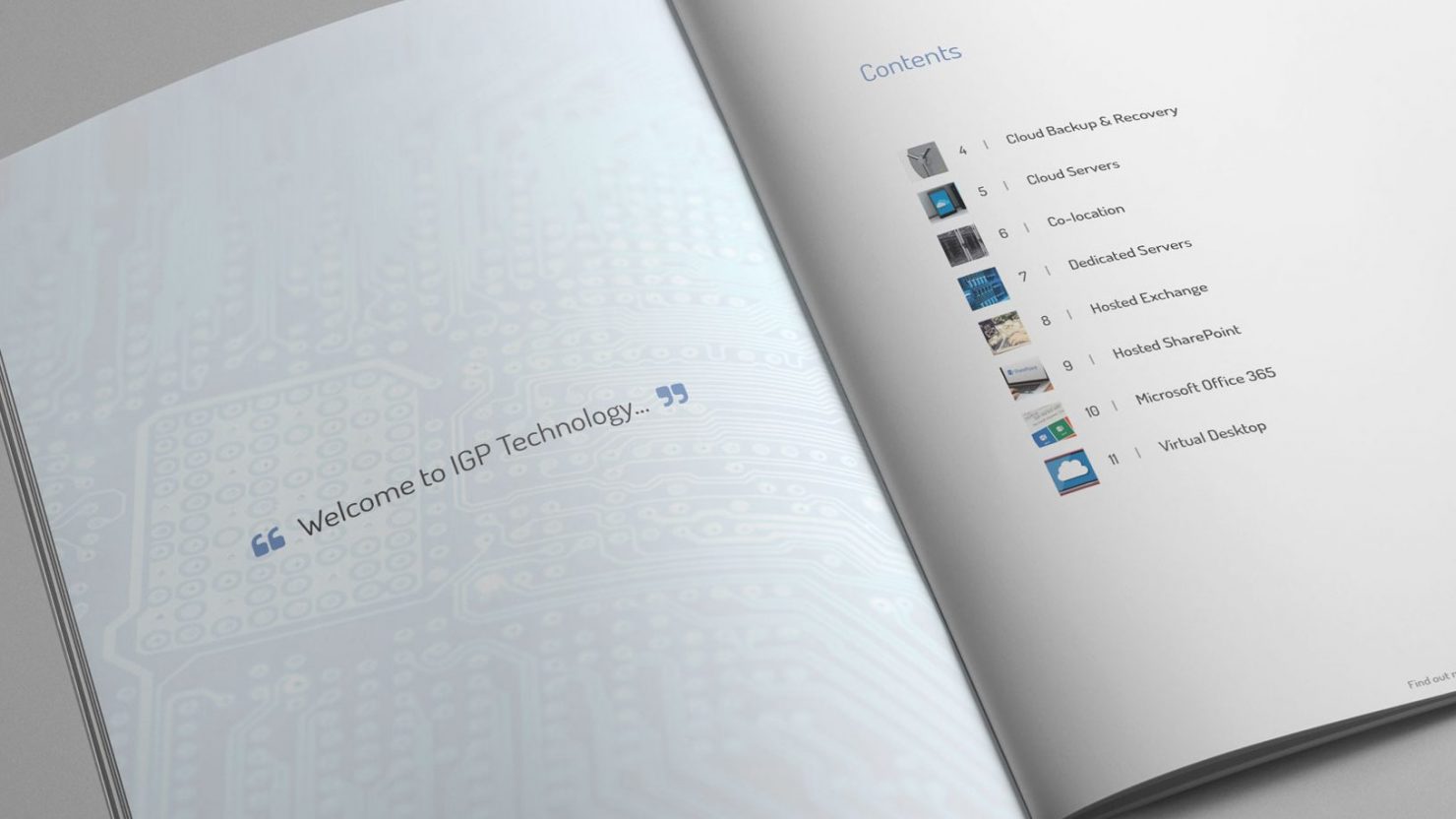 brochure design and branding example for IGP technology birmingham