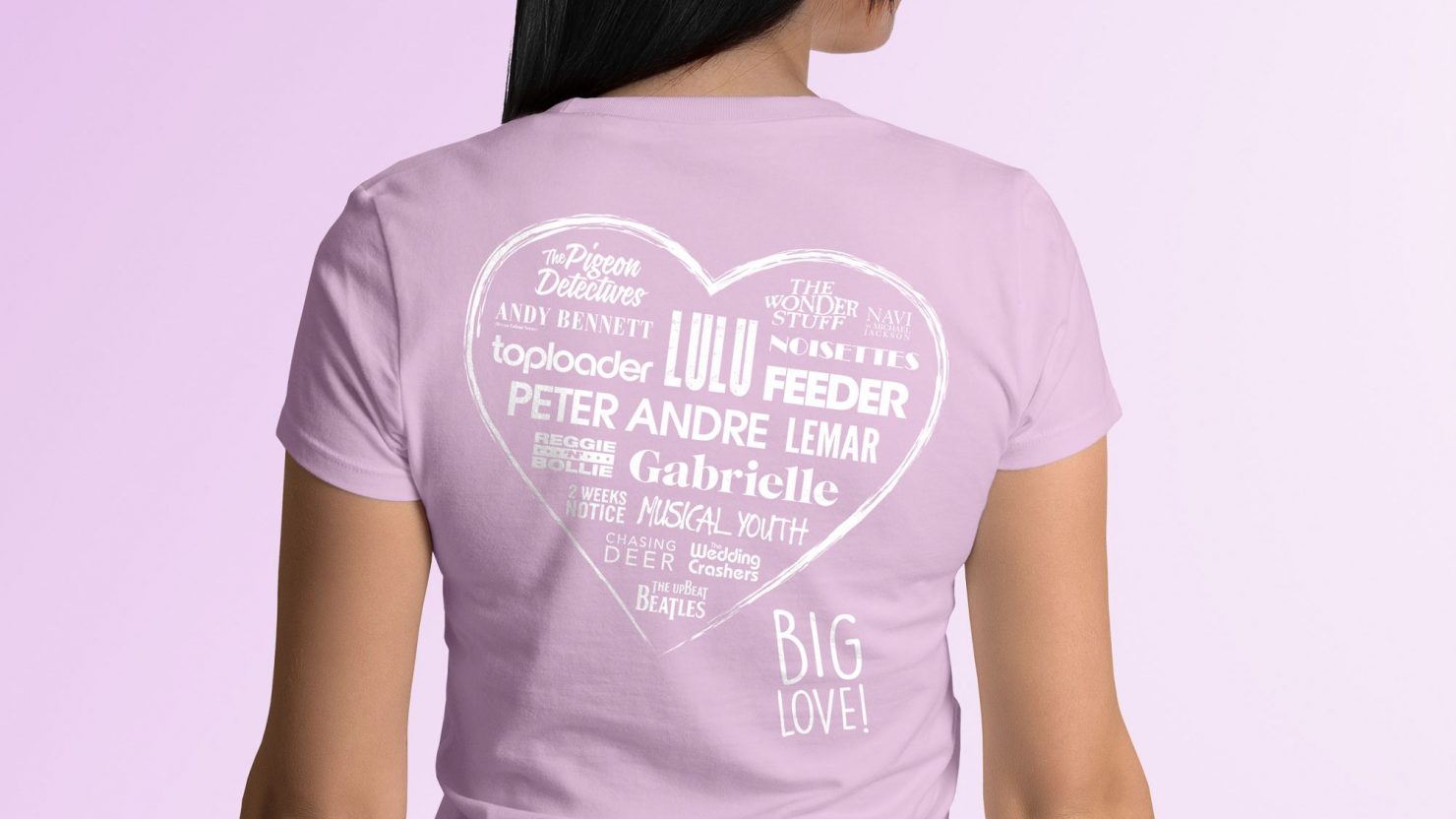 Pink branded t-shirt design for Solihull Summerfest music festival with Peter Andre Feeder and Toploader